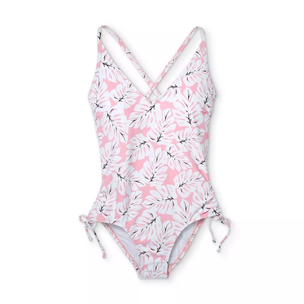 Women's Cross Back Side-Tie Medium Coverage One Piece Swimsuit - Kona Sol Sz XL - Picture 9 of 9